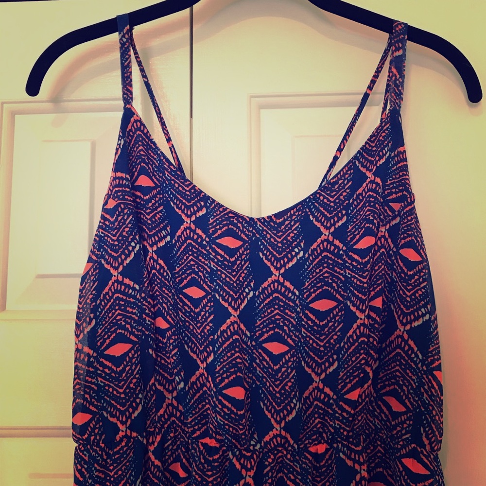 Dee Elle Blue and orange maxi dress